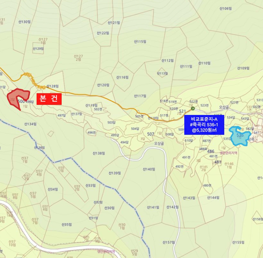 전북특별자치도 순창군 풍산면 죽곡리 500-2 답 경매 사진 9