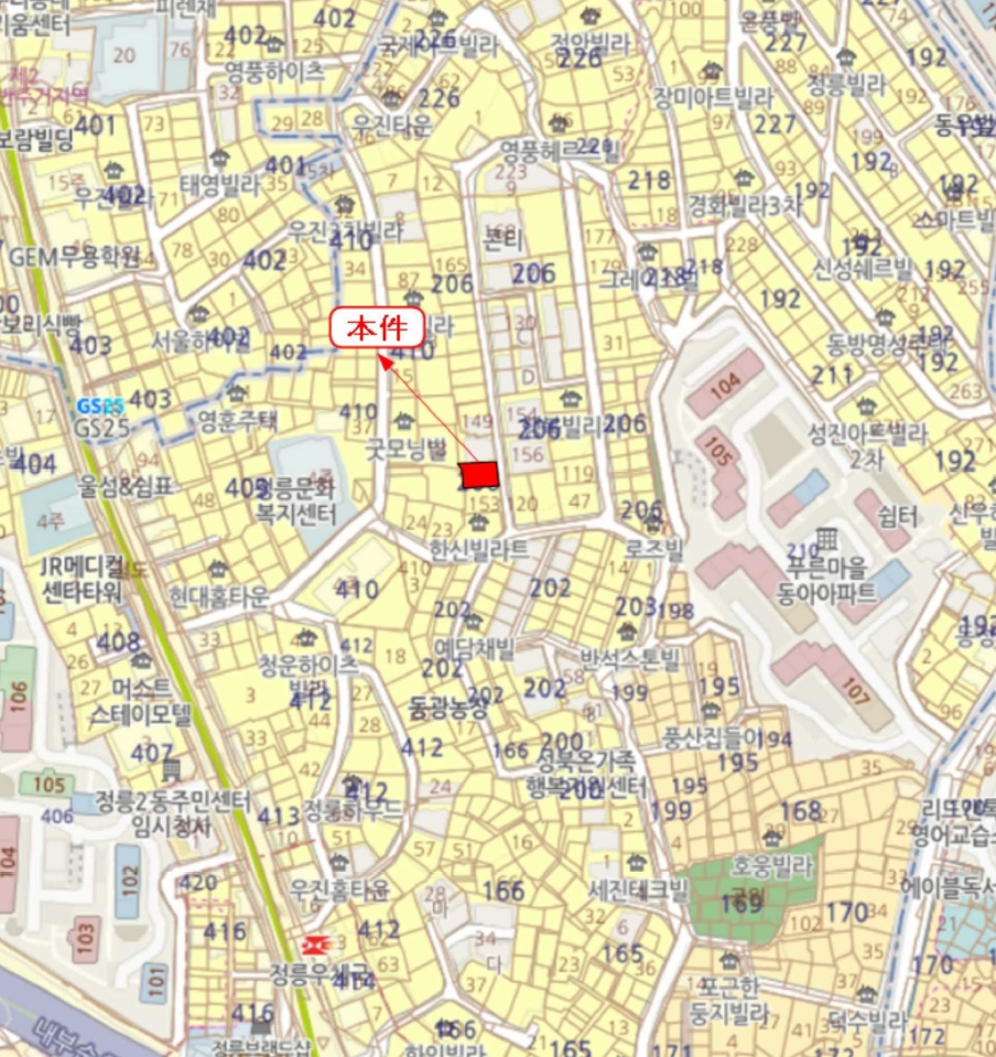 서울특별시 성북구 정릉동 206-152 대성아트빌152 지1층 비01호 다세대(빌라) 경매 사진 19