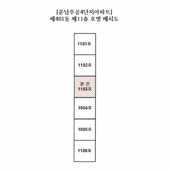 광주광역시 광산구 운남동 771-1 운남주공4단지아파트 401동 11층1103호 아파트 경매 사진 18