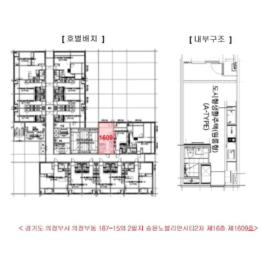 경기도 의정부시 의정부동 187-15 승윤노블리안시티2차 16층 1609호 외 2필지 도시형생활주택 경매 사진 12