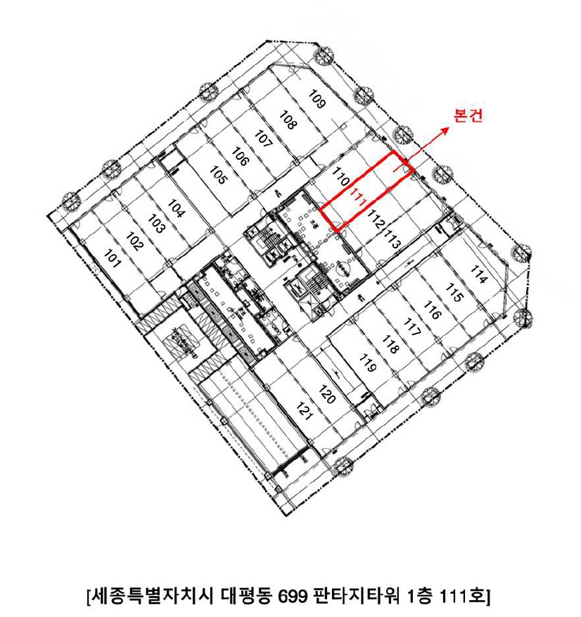 세종특별자치시 대평동 699 판타지타워 1층111호 근린상가 경매 사진 32