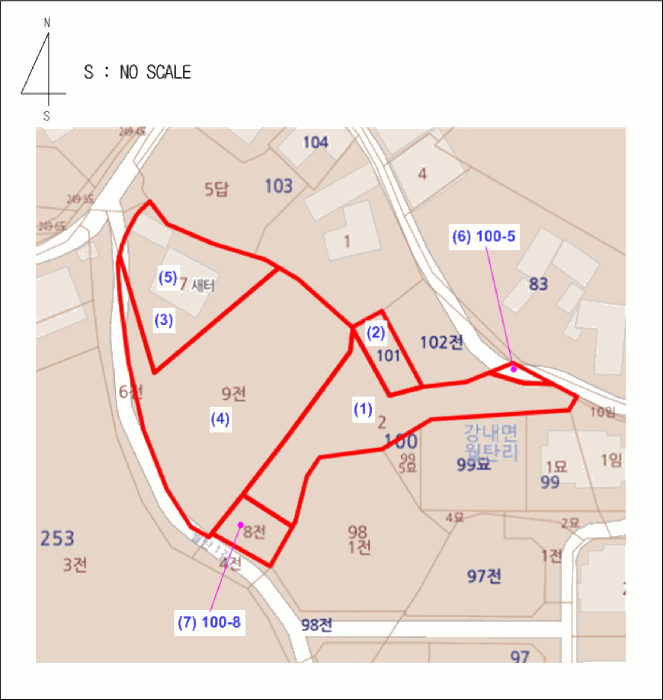충청북도 청주시 흥덕구 강내면 월탄리 100-2 외 5필지 단독주택 경매 사진 22
