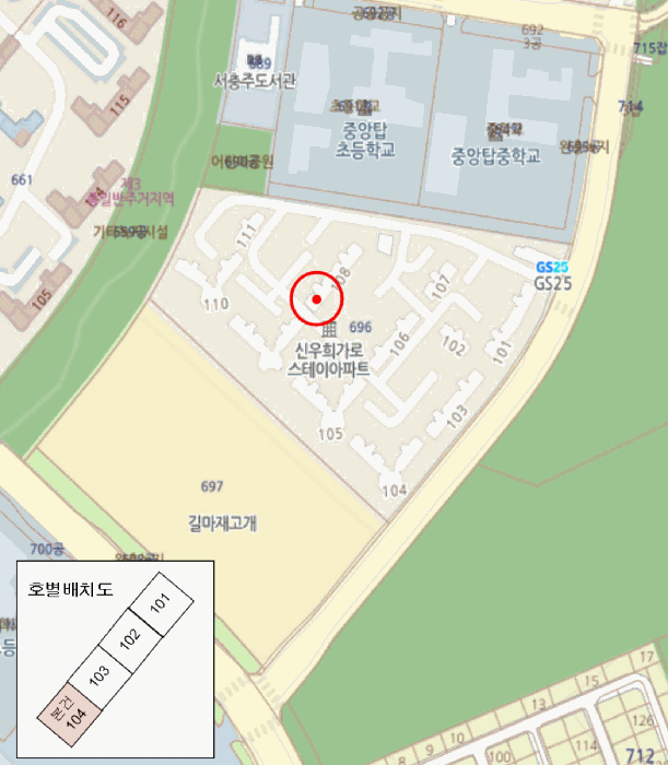 충청북도 충주시 중앙탑면 용전리 696 신우희가로아파트 108동 1층104호 아파트 경매 사진 15