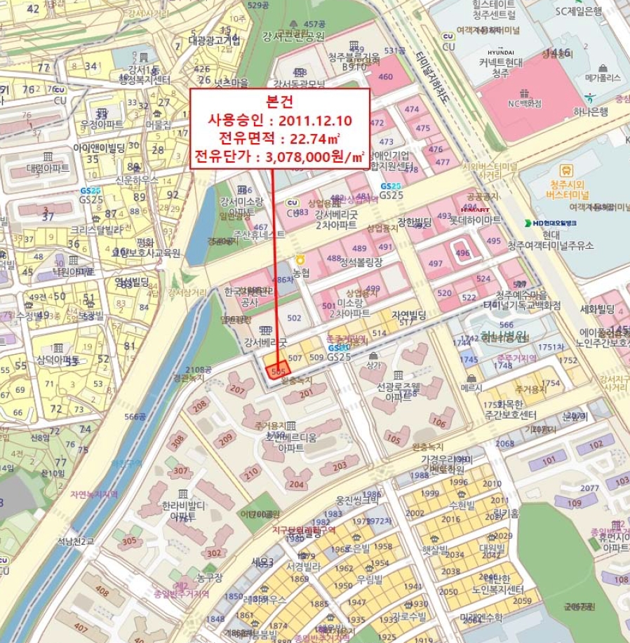 충청북도 청주시 흥덕구 강서동 505 레지던스 마리 7층705호 다세대(빌라) 경매 사진 14