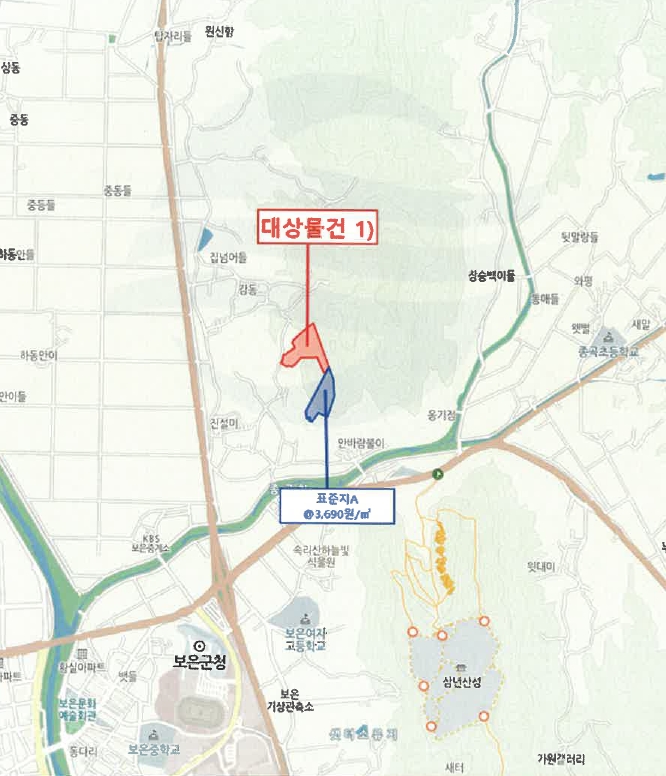 충청북도 보은군 보은읍 풍취리 산11-25 임야 경매 사진 6