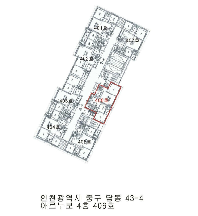 인천광역시 중구 답동 43-4 아르누보 4층406호 오피스텔 경매 사진 22