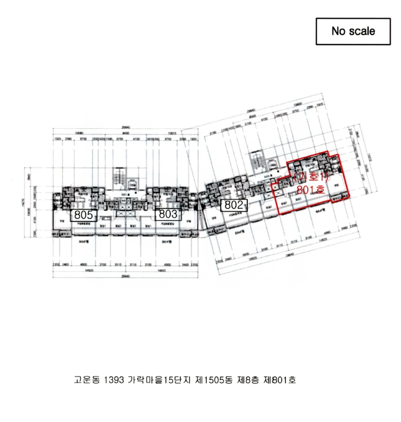 세종특별자치시 고운동 1393 가락마을15단지 1505동 8층801호 아파트 경매 사진 19