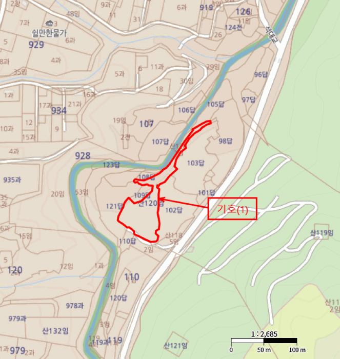 경상남도 산청군 단성면 방목리 산120 임야 경매 사진 19