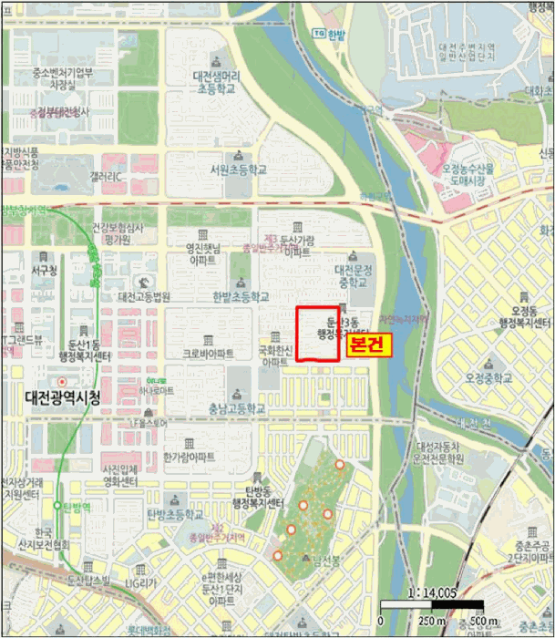 대전광역시 서구 둔산동 1811 청솔아파트 6동 1층105호 아파트 경매 사진 12