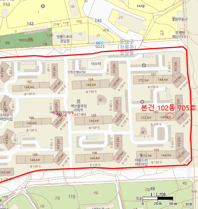충청남도 천안시 동남구 청당동 440 청당마을벽산블루밍아파트 102동 7층 705호 아파트 경매 사진 19