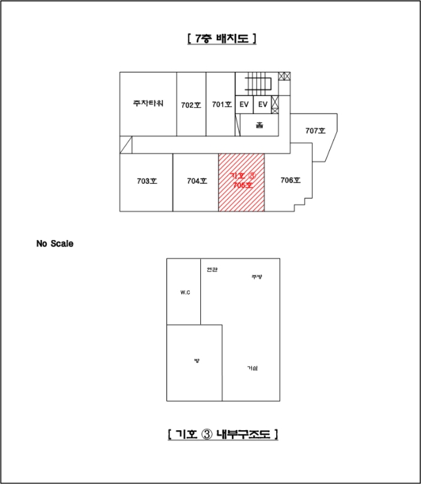 경기 구리시 수택동 419-21, 7층705호 (수택동,구리더케이타워) 외 3필지 오피스텔(주거) 경매 사진 9