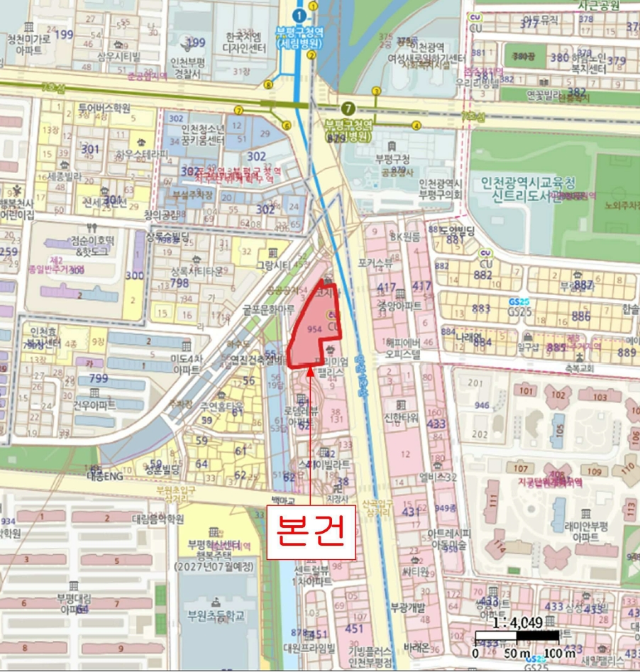 인천광역시 부평구 부평동 954 부평구청역대명벨리온 11층1118호 오피스텔 경매 사진 44