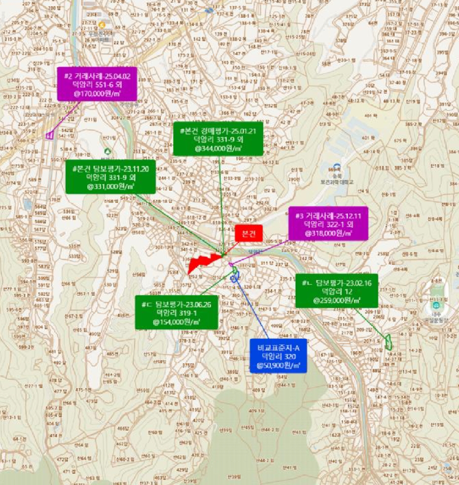 충청북도 청주시 청원구 내수읍 덕암리 331-9 외 4필지 전 경매 사진 22