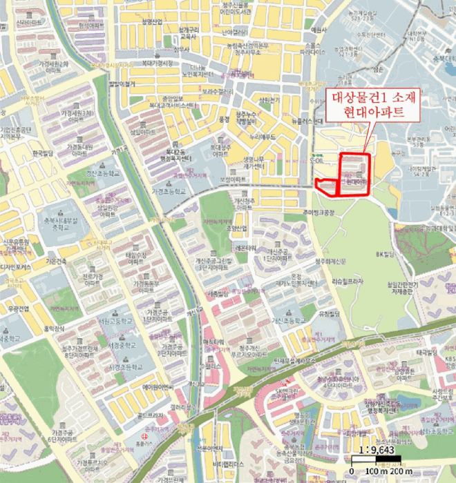 충청북도 청주시 서원구 개신동 278-10 현대아파트 104동 11층1101호 외 1필지 아파트 경매 사진 7