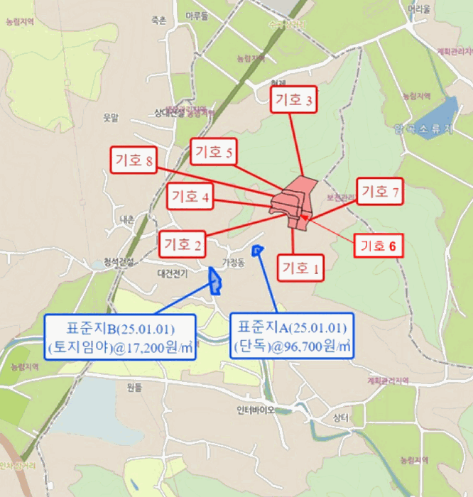 충청북도 청주시 상당구 가덕면 계산리 126-7 외 7필지 대지 경매 사진 21