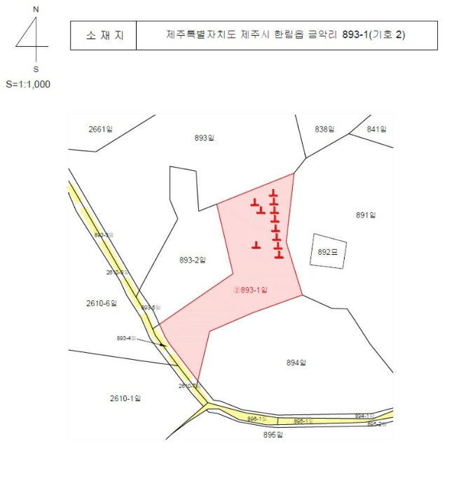 제주특별자치도 제주시 한림읍 금악리 893-1 임야 경매 사진 17