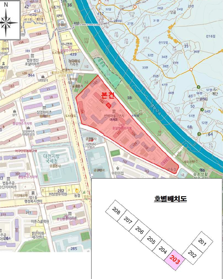 대전광역시 대덕구 법동 440-4 선비마을아파트1단지 102동 2층203호 아파트 경매 사진 8