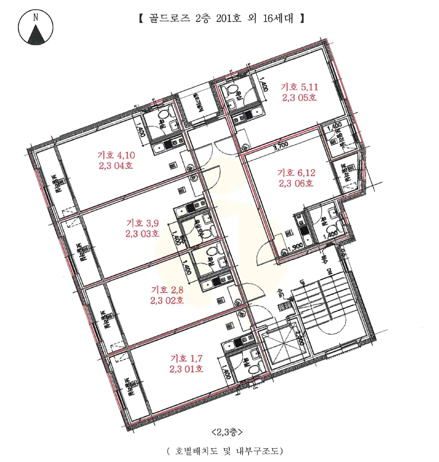 경기 안산시 단원구 선부동 1056-32, 3층305호 (선부동,골드로즈) 도시형생활주택 경매 사진 10