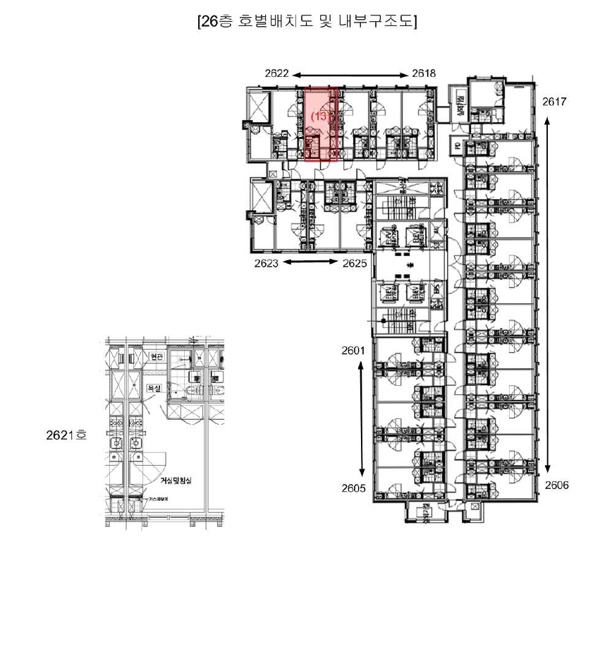 경기도 평택시 장당동 154 평택고덕아이파크 102동 26층2621호 오피스텔(주거) 경매 사진 17